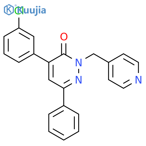 3(2H)-Pyridazinone,4-(3-chlorophenyl)-6-phenyl-2-(4-pyridinylmethyl)- structure