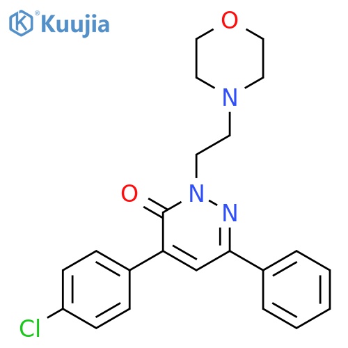 3(2H)-Pyridazinone,4-(4-chlorophenyl)-2-[2-(4-morpholinyl)ethyl]-6-phenyl- structure