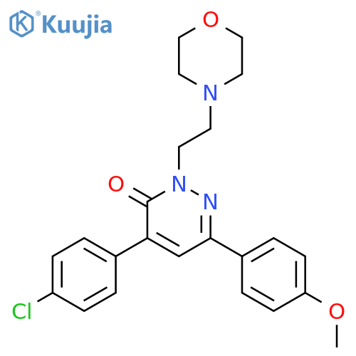 3(2H)-Pyridazinone,4-(4-chlorophenyl)-6-(4-methoxyphenyl)-2-[2-(4-morpholinyl)ethyl]- structure