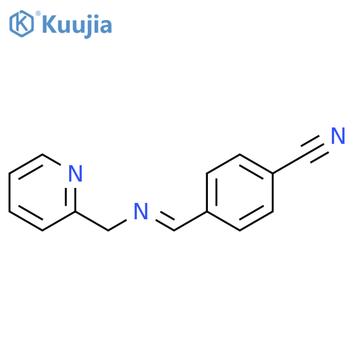 4-[(E)-[(2-Pyridinylmethyl)imino]methyl]benzonitrile structure