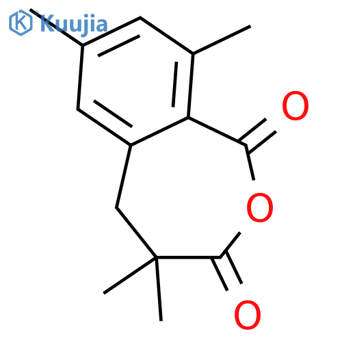 2-Benzoxepin-1,3-dione,4,5-dihydro-4,4,7,9-tetramethyl- structure