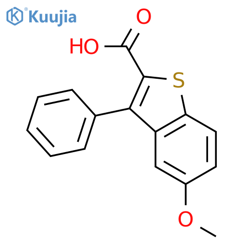 Benzo[b]thiophene-2-carboxylic acid, 5-methoxy-3-phenyl- structure