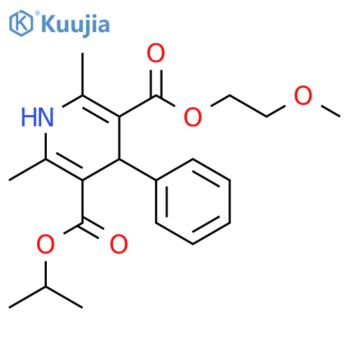 3,5-Pyridinedicarboxylic acid, 1,4-dihydro-2,6-dimethyl-4-phenyl-, 3-(2-methoxyethyl) 5-(1-methylethyl) ester structure
