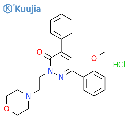 3(2H)-Pyridazinone,6-(2-methoxyphenyl)-2-[2-(4-morpholinyl)ethyl]-4-phenyl-, hydrochloride (1:?) structure