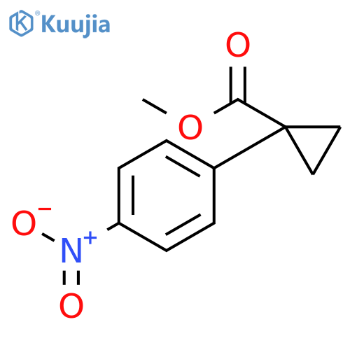 Cyclopropanecarboxylic acid, 1-(4-nitrophenyl)-, methyl ester structure