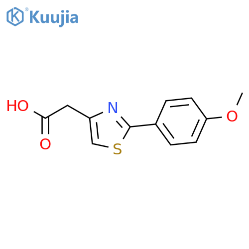 2-(4-Methoxyphenyl)-1,3-thiazol-4-ylacetic acid structure