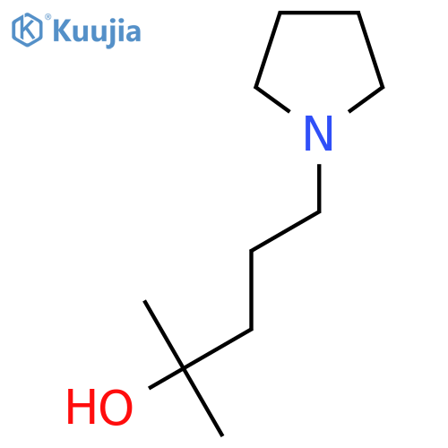 2-methyl-5-(pyrrolidin-1-yl)pentan-2-ol structure