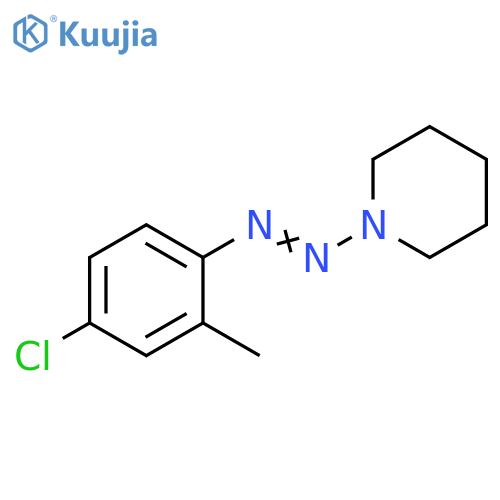 Piperidine, 1-[(4-chloro-2-methylphenyl)azo]- structure