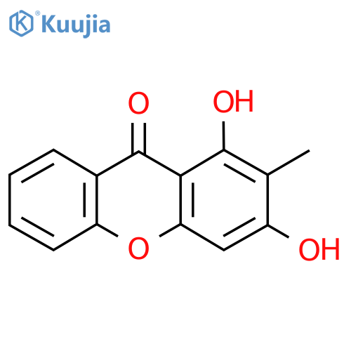 1,3-Dihydroxy-2-methyl-9H-xanthen-9-one structure