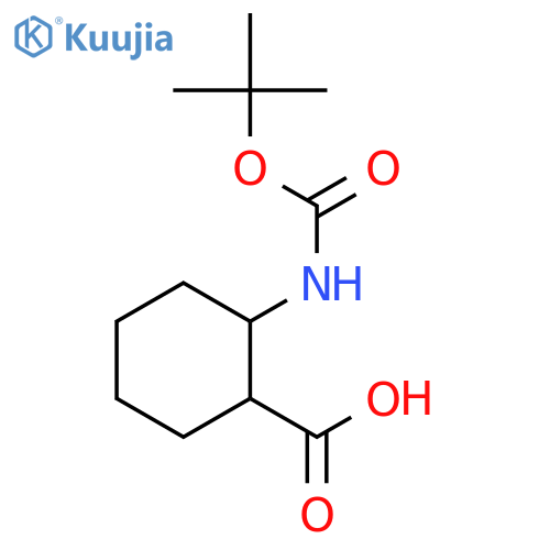 (1R,2R)-2-{[(tert-butoxy)carbonyl]amino}cyclohexane-1-carboxylic acid structure