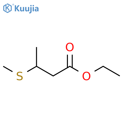 Butanoic acid,3-(methylthio)-, ethyl ester structure