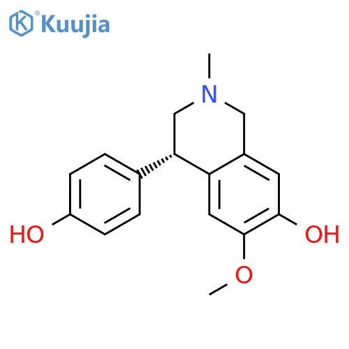 7-Isoquinolinol,1,2,3,4-tetrahydro-4-(4-hydroxyphenyl)-6-methoxy-2-methyl-, (4S)- structure