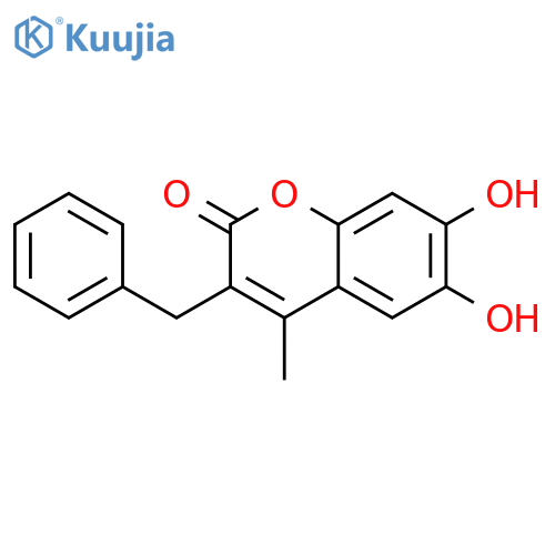 3-Benzyl-6,7-dihydroxy-4-methyl-2H-chromen-2-one structure