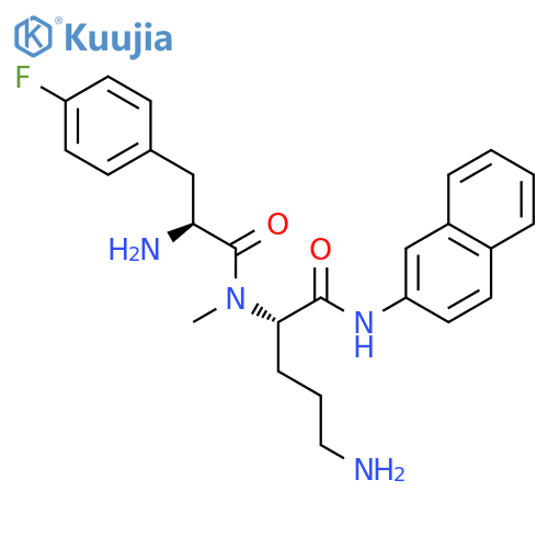 L-Ornithinamide, 4-fluoro-L-phenylalanyl-N2-methyl-N-2-naphthalenyl- structure