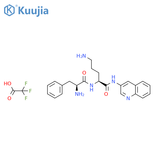 L-ORNITHINAMIDE, L-PHENYLALANYL-N-3-QUINOLINYL-, TRIFLUOROACETATE structure