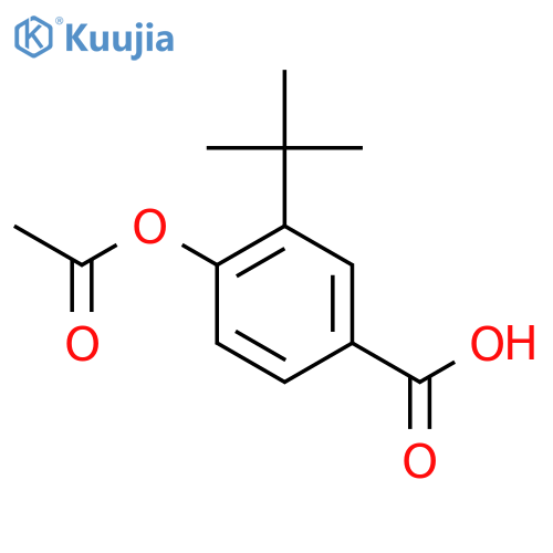 Benzoic acid, 4-(acetyloxy)-3-(1,1-dimethylethyl)- structure