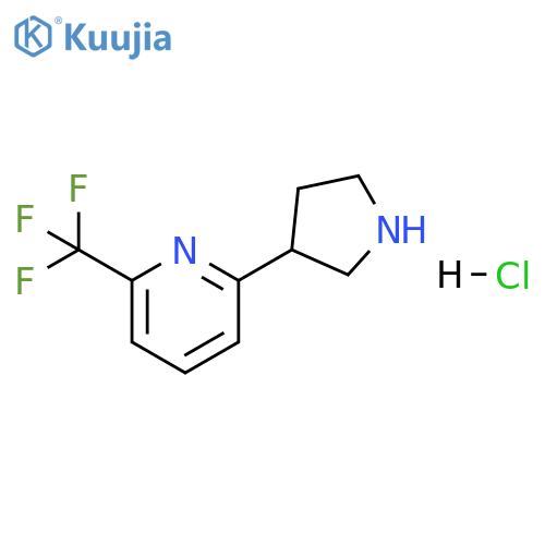 Pyridine, 2-(3-pyrrolidinyl)-6-(trifluoromethyl)-, hydrochloride (1:1) structure