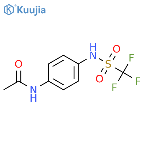 N-4-(trifluoromethanesulfonamido)phenylacetamide structure
