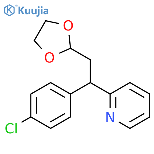 Pyridine, 2-[1-(4-chlorophenyl)-2-(1,3-dioxolan-2-yl)ethyl]- structure