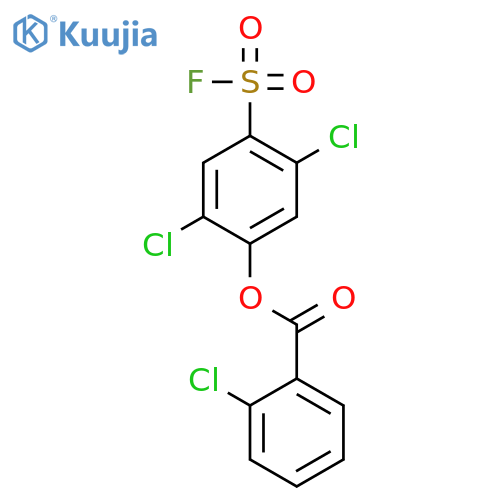 Benzoic acid,2-chloro-, 2,5-dichloro-4-(fluorosulfonyl)phenyl ester structure