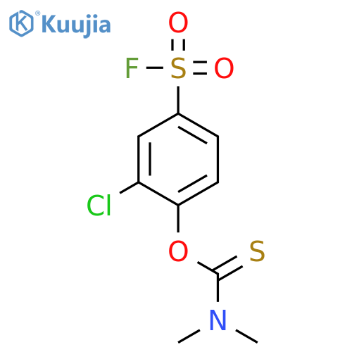 Carbamothioic acid,dimethyl-, O-[2-chloro-4-(fluorosulfonyl)phenyl] ester (9CI) structure