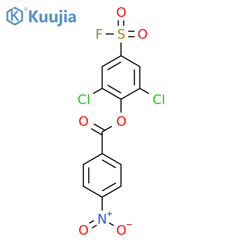 Benzenesulfonylfluoride, 3,5-dichloro-4-[(4-nitrobenzoyl)oxy]- structure