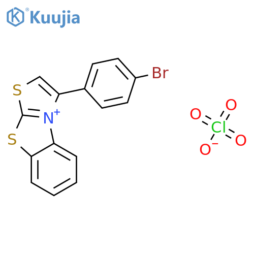 Thiazolo[2,3-b]benzothiazolium, 3-(4-bromophenyl)-, perchlorate structure