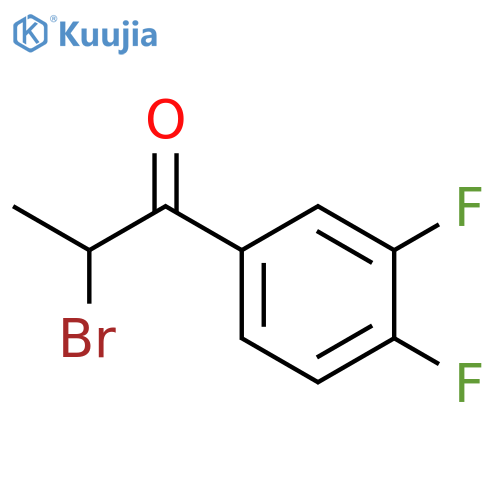 1-Propanone, 2-bromo-1-(3,4-difluorophenyl)- structure