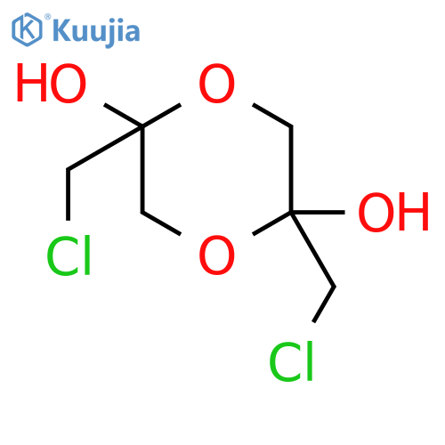 1,4-Dioxane-2,5-diol, 2,5-bis(chloromethyl)- structure