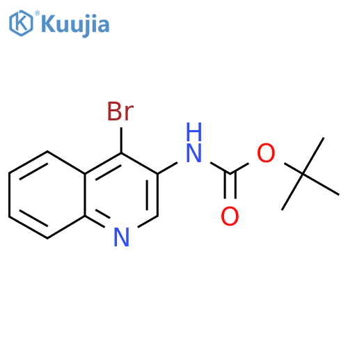 tert-butyl N-(4-bromoquinolin-3-yl)carbamate structure