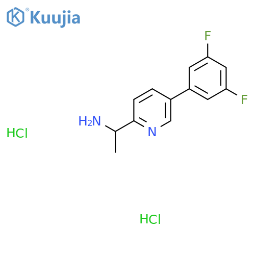 1-(5-(3,5-Difluorophenyl)pyridin-2-yl)ethanamine dihydrochloride structure