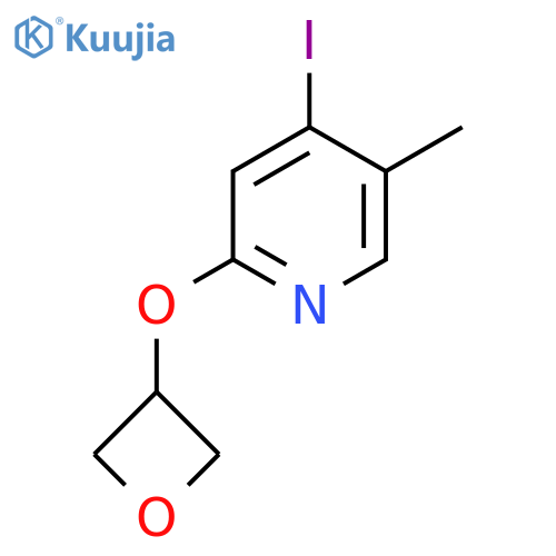 4-Iodo-5-methyl-2-(oxetan-3-yloxy)pyridine structure
