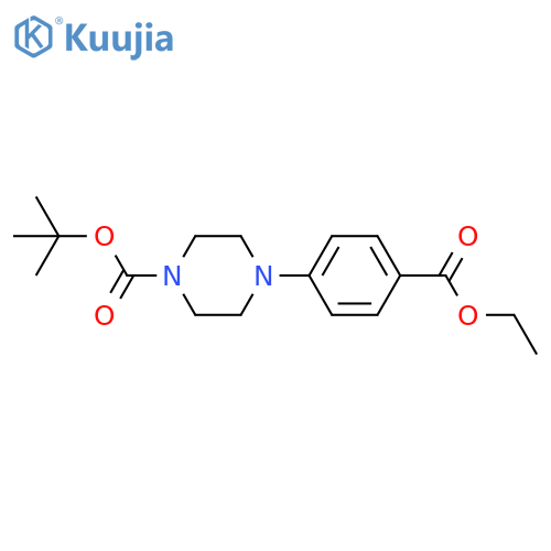 Ethyl 4-(4-BOC-piperazino)benzoate structure