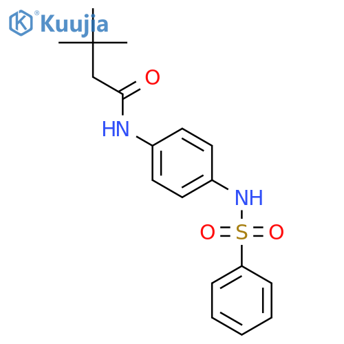 Butanamide, 3,3-dimethyl-N-[4-[(phenylsulfonyl)amino]phenyl]- structure
