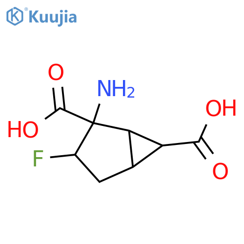 Bicyclo[3.1.0]hexane-2,6-dicarboxylicacid, 2-amino-3-fluoro-, (1S,2S,3S,5R,6S)- structure