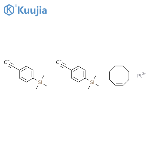 Platinum, [(1,2,5,6-h)-1,5-cyclooctadiene]bis[[4-(trimethylsilyl)phenyl]ethynyl]- structure