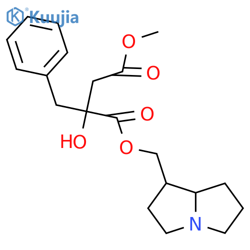 1-O-(2,3,5,6,7,8-Hexahydro-1H-pyrrolizin-1-ylmethyl) 4-O-methyl 2-benzyl-2-hydroxybutanedioate structure