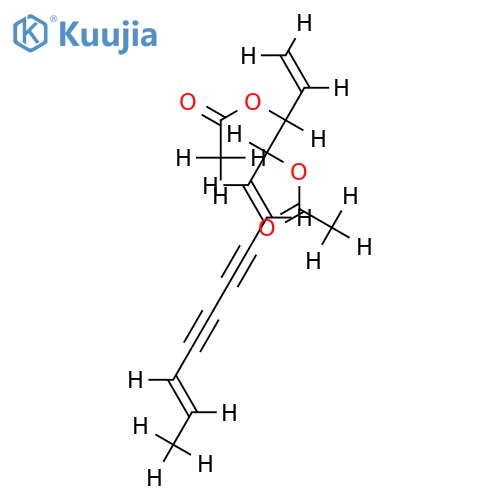 (+)-3,4-diacetoxy-trideca-1,5t,11t-triene-7,9-diyne structure