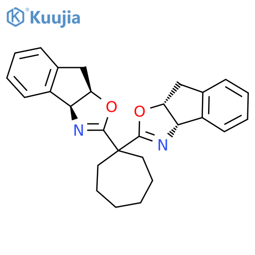 (3aS,3'aS,8aR,8'aR)-2,2'-Cyclohexylidenebis[3a,8a-dihydro-dihydro-8H-indeno[1,2-d]oxazole structure