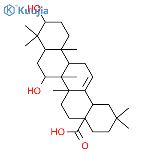 Olean-12-en-28-oic acid, 3,7-dihydroxy-, (3β,7β)- structure