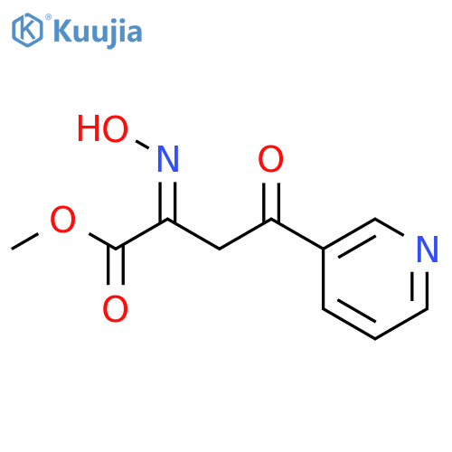 3-Pyridinebutanoic acid, α-(hydroxyimino)-γ-oxo-, methyl ester structure