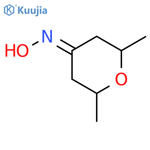 4H-Pyran-4-one,tetrahydro-2,6-dimethyl-, oxime structure