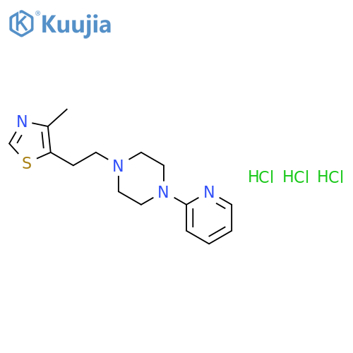 Piperazine,1-[2-(4-methyl-5-thiazolyl)ethyl]-4-(2-pyridinyl)-, hydrochloride (1:3) structure