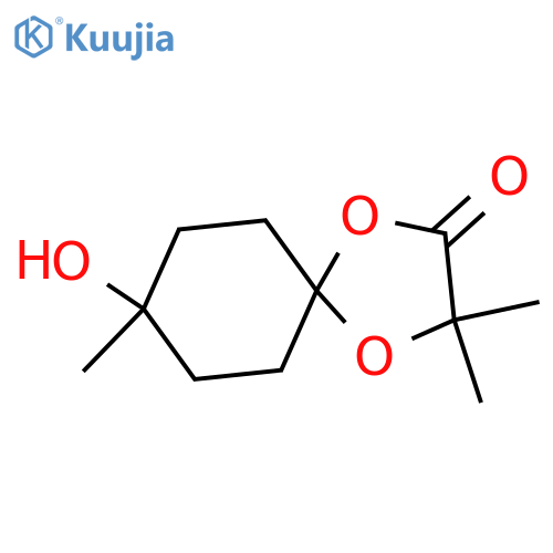 1,4-Dioxaspiro[4.5]decan-2-one, 8-hydroxy-3,3,8-trimethyl- structure