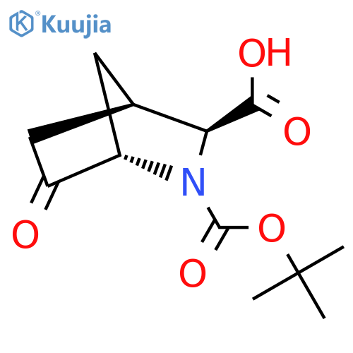 (1S,3S,4R)-2-[(2-Methylpropan-2-yl)oxycarbonyl]-6-oxo-2-azabicyclo[2.2.1]heptane-3-carboxylic acid structure