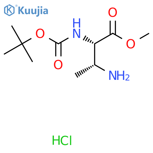 (2S,3R)-Methyl 3-amino-2-((tert-butoxycarbonyl)amino)butanoate hydrochloride structure
