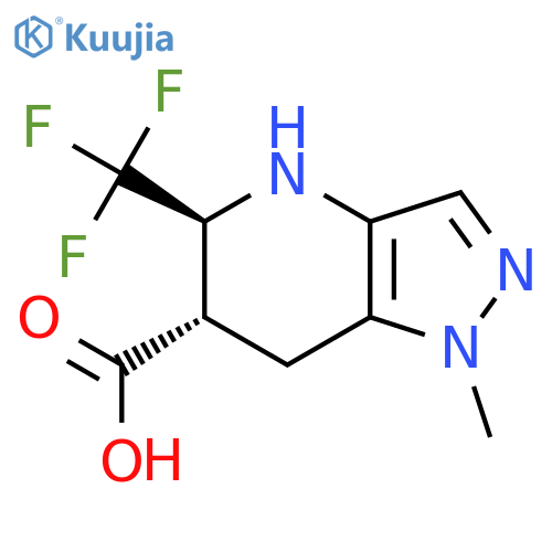 rac-(5R,6R)-1-methyl-5-(trifluoromethyl)-1H,4H,5H,6H,7H-pyrazolo[4,3-b]pyridine-6-carboxylic acid structure