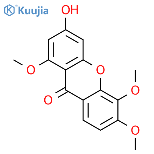 3-hydroxy-1,5,6-trimethoxy-xanthen-9-one structure