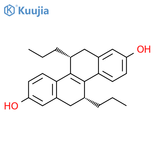 2,8-Chrysenediol, 5,6,11,12-tetrahydro-5,11-dipropyl-, (5R,11R)- structure