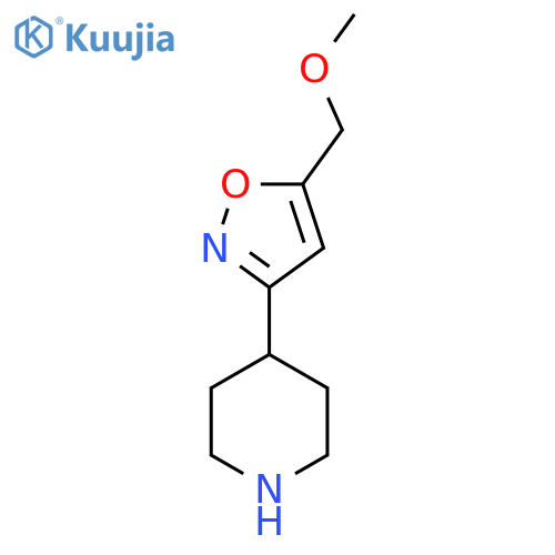 5-(Methoxymethyl)-3-piperidin-4-yl-1,2-oxazole structure